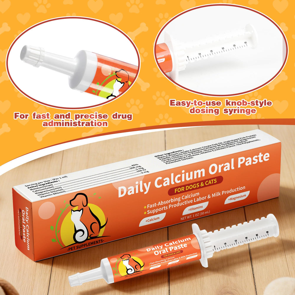 Riteeu calcium paste includes vitamin D3 and B6 for absorption.