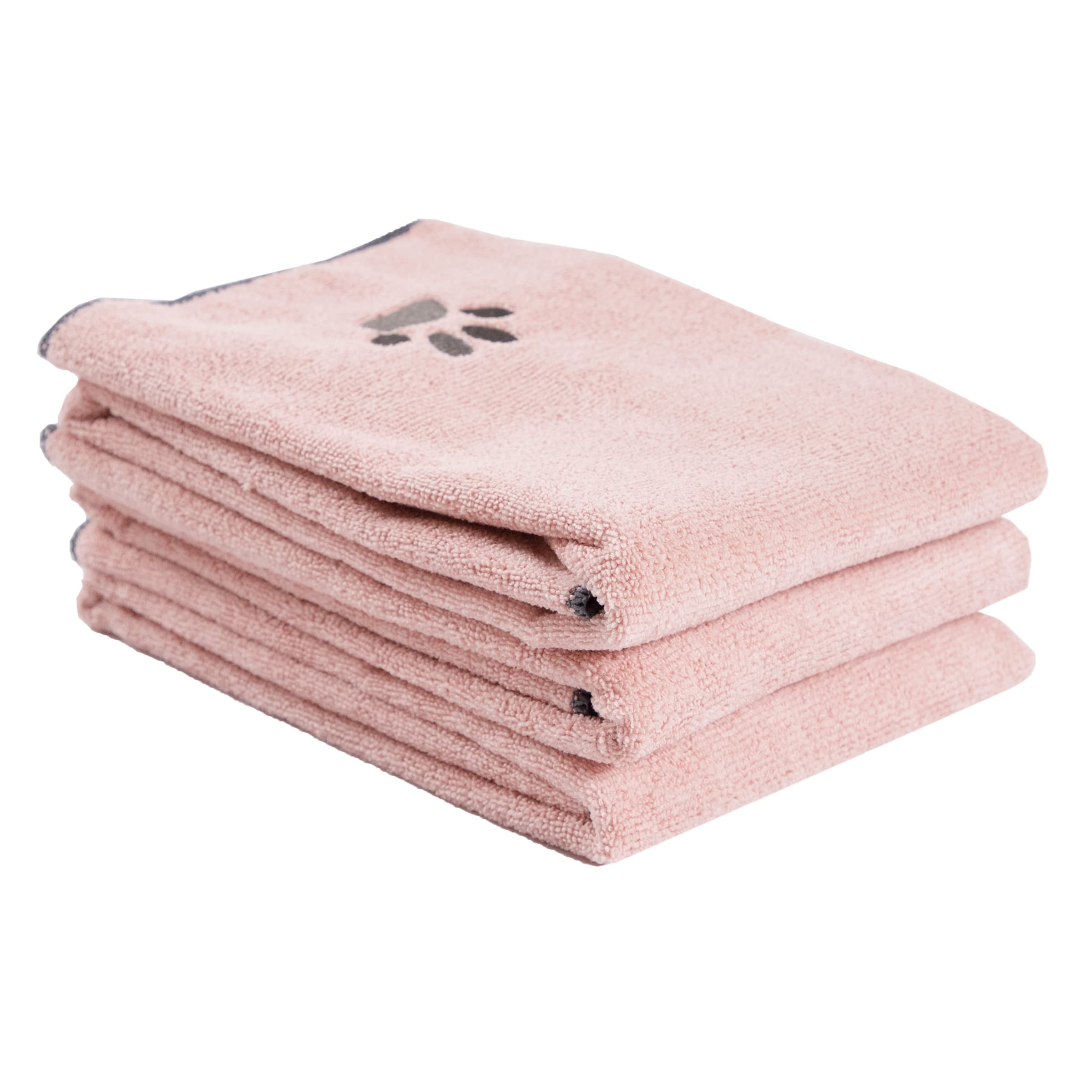 RITZ premium embroidered pet towel close-up after bath softness.