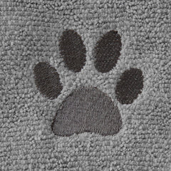 RITZ pet towel in use drying a dog, fast-absorbent material in action.