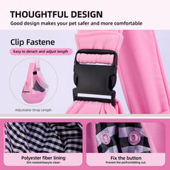 Riuja large-opening sling enables easy pet access and viewing during errands
