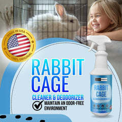 Riverside Essentials rabbit cage deodorizer spray action neutralizes odors at the source