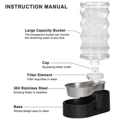 RIZZARI transparent tank shows water level for easy monitoring.