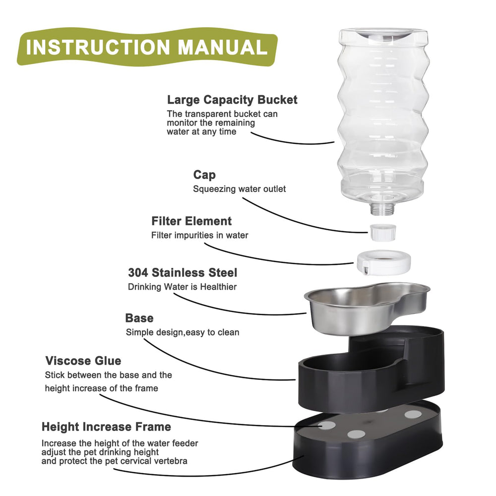 RIZZARI 304 stainless steel bowl stays rust-free and easy to sanitize.