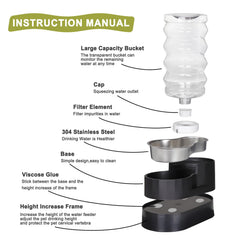 RIZZARI 304 stainless steel bowl stays rust-free and easy to sanitize.