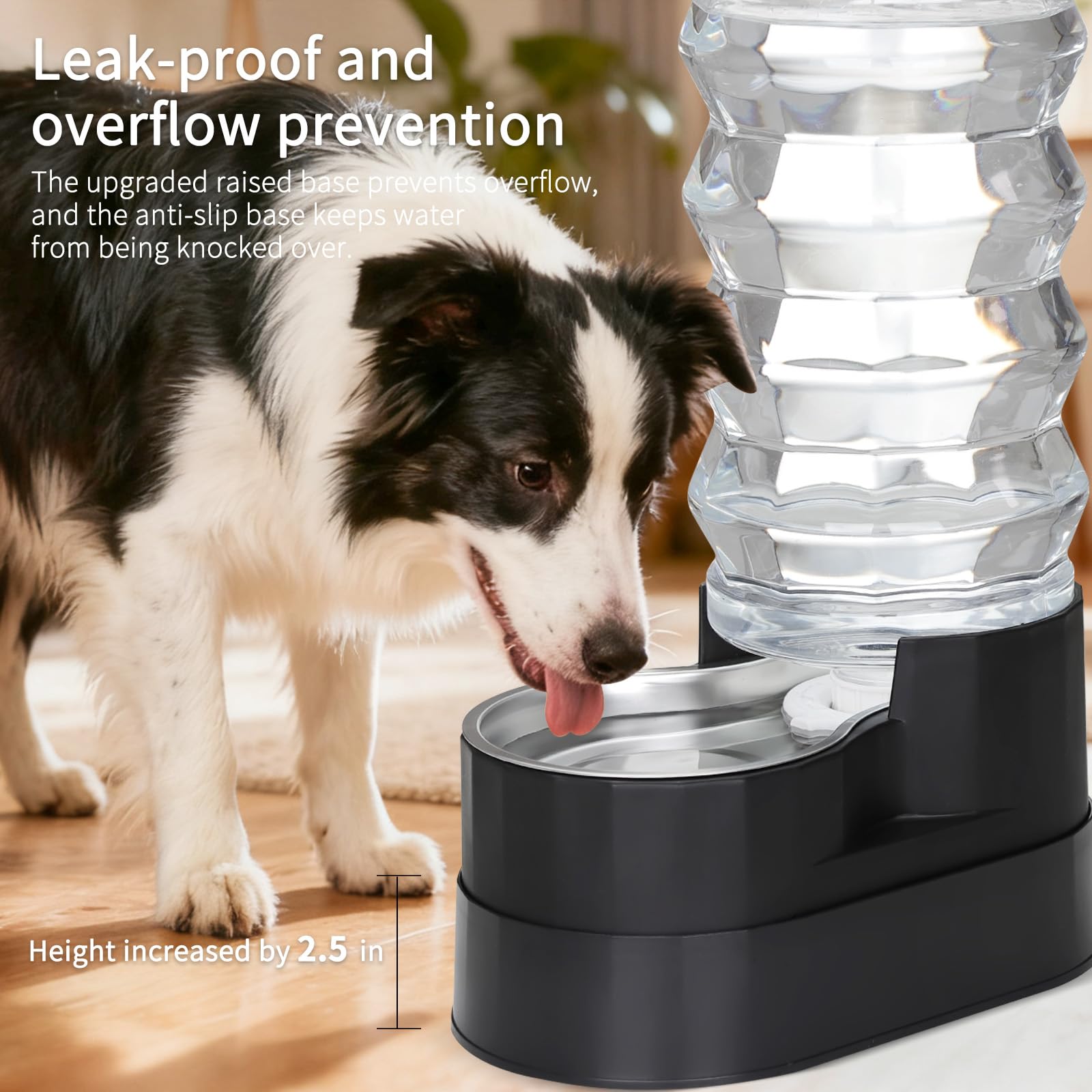 RIZZARI BPA-free body and stainless steel top promote clean, durable drinking water.
