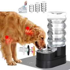 RIZZARI 9L dog water dispenser with elevated design aids easy access for senior dogs.