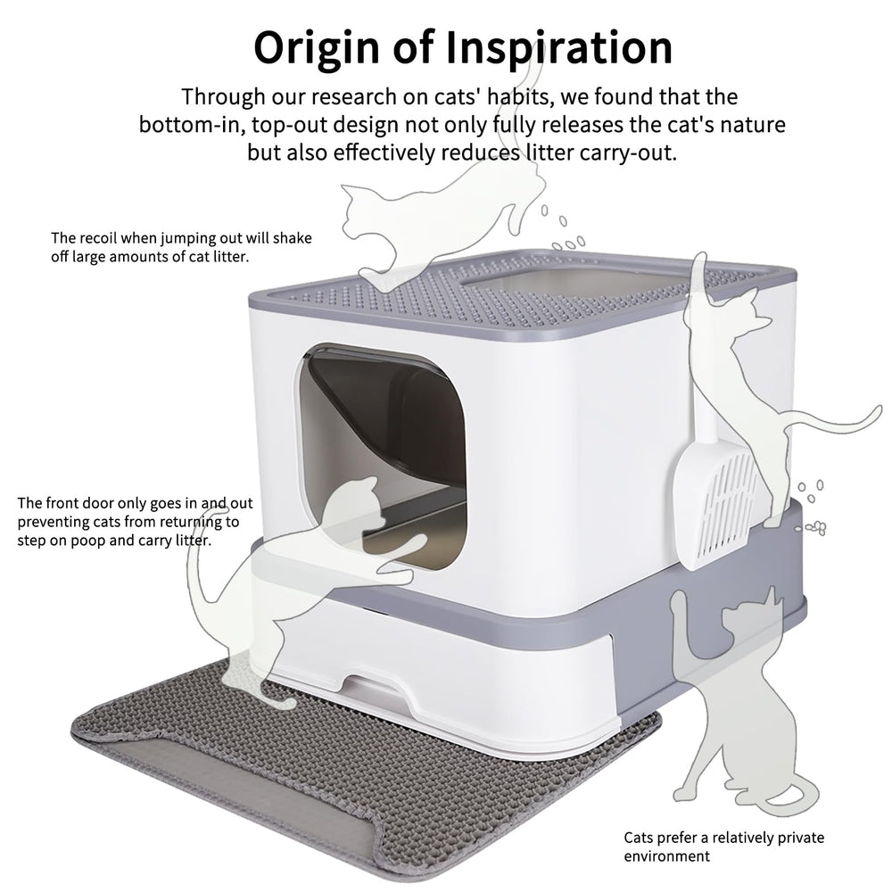 RIZZARI stainless-steel cat box large capacity with drawer design.