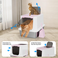 RIZZARI litter box with Teflon coating cleans quickly and easily.