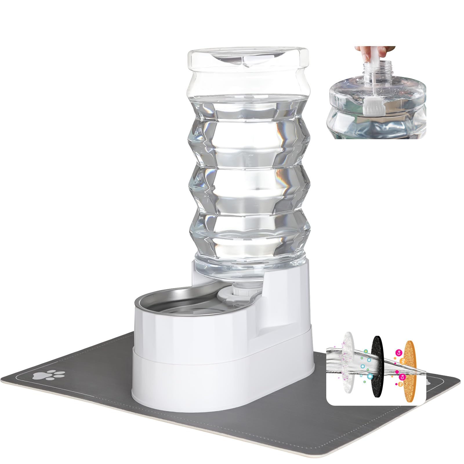 RIZZARI food-grade stainless steel bowl is rust-resistant and simple to clean.
