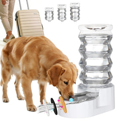 RIZZARI gravity dog water dispenser with 8L tank for steady hydration
