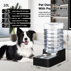 RIZZARI gravity-feed system delivers steady water flow for relaxed drinking.