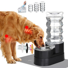 RIZZARI gravity water dispenser for dogs with 8L capacity for steady hydration.