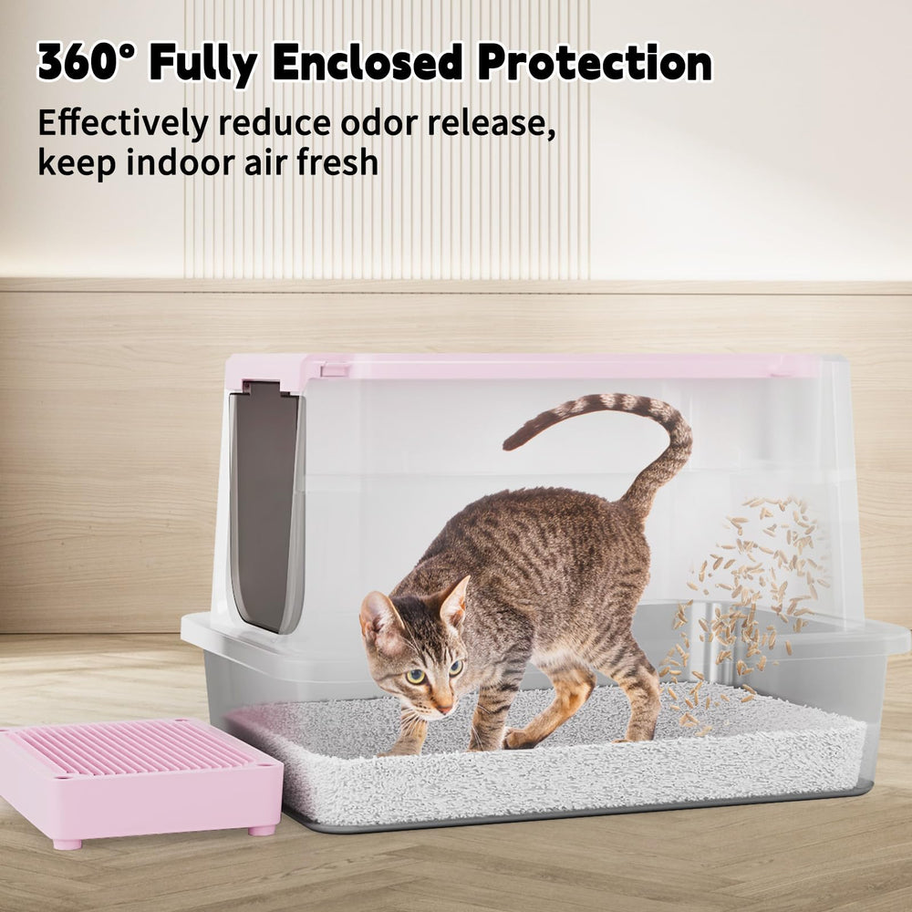 RIZZARI high sides reduce litter scatter for a tidier room.