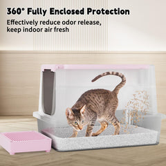 RIZZARI high sides reduce litter scatter for a tidier room.