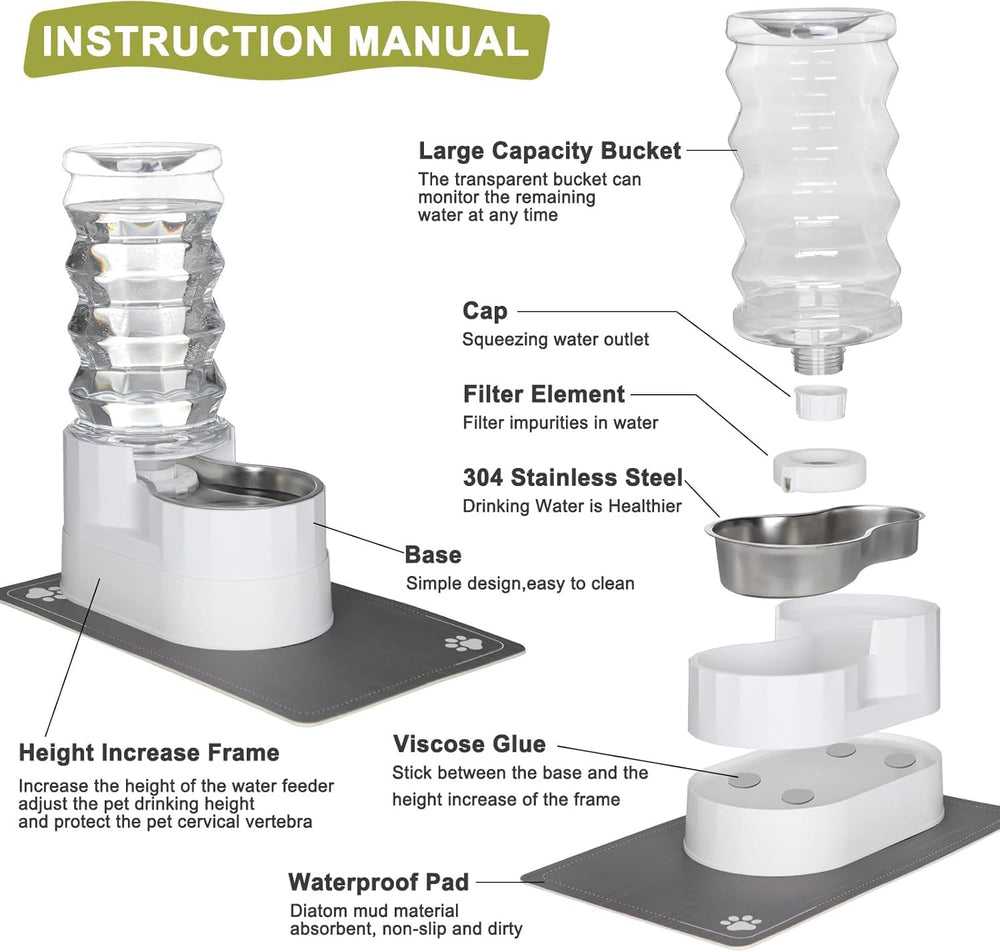 RIZZARI ion-exchange system helps maintain clear water for pets.