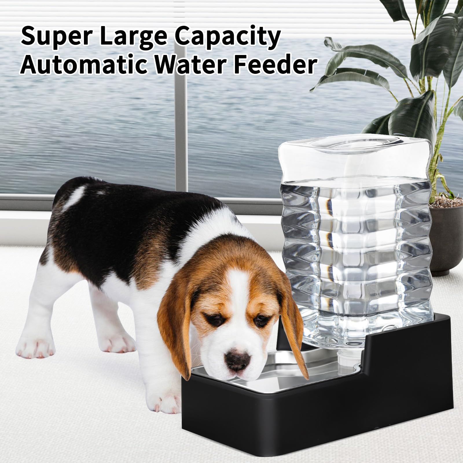 RIZZARI modern tower design complements home décor while housing hydration.