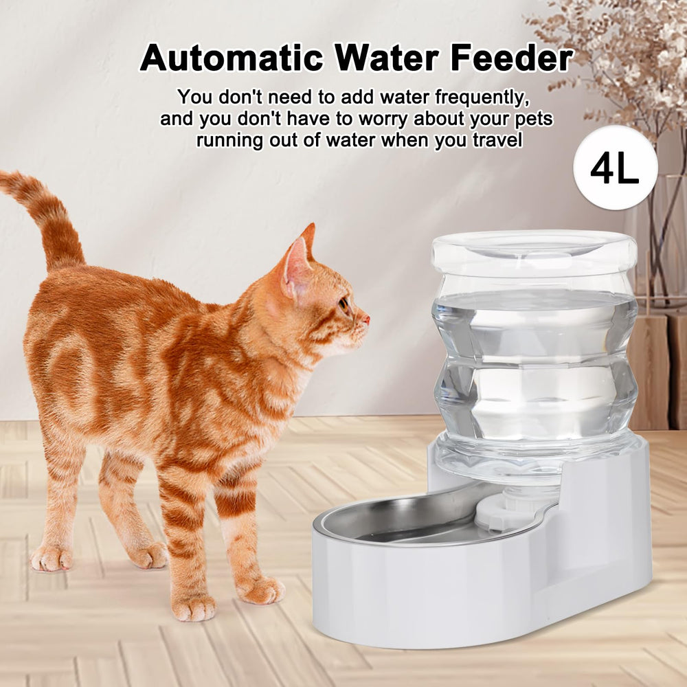 RIZZARI dispenser showing 4L capacity for cats and small dogs
