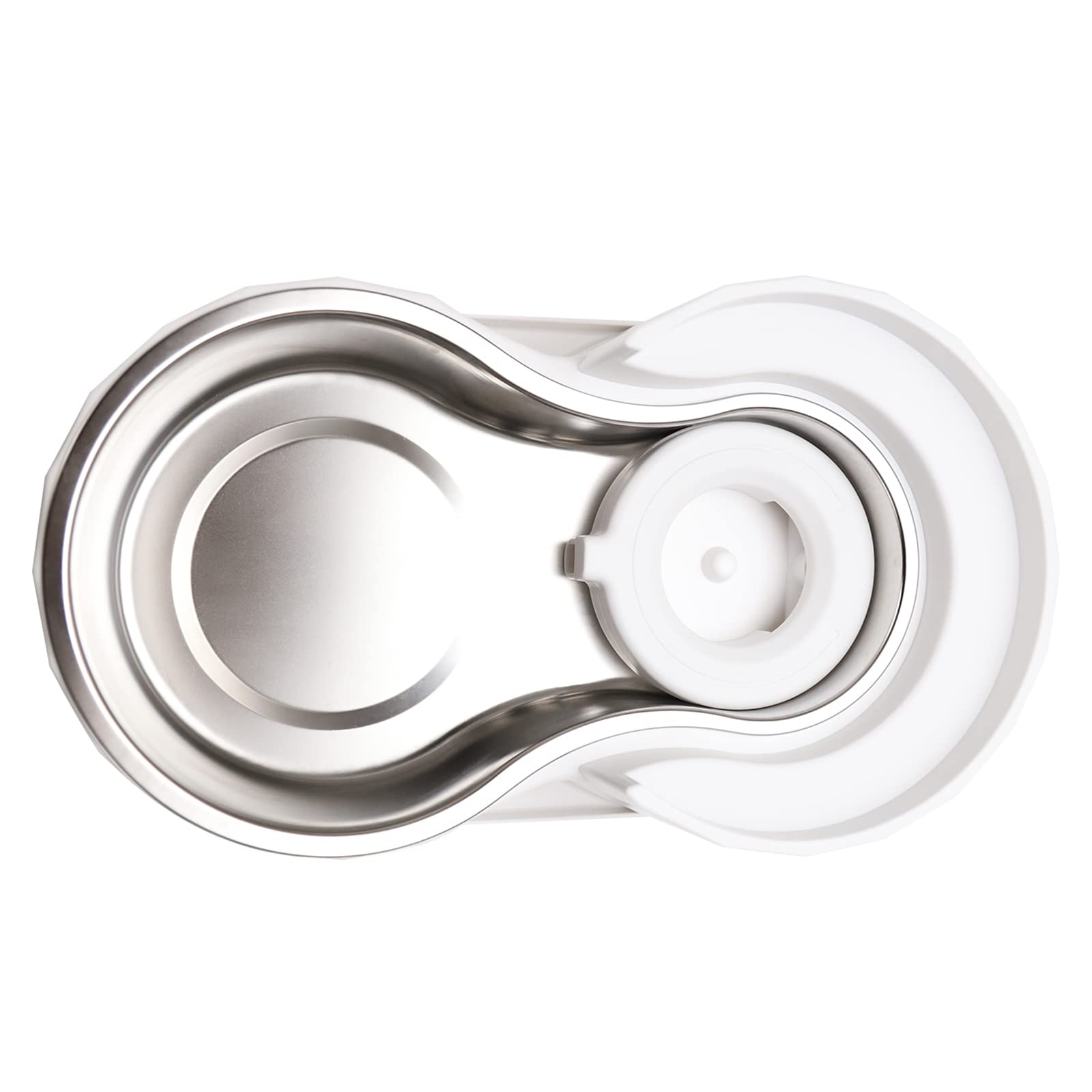 RIZZARI stainless steel bowl on dispenser, durable and easy to clean