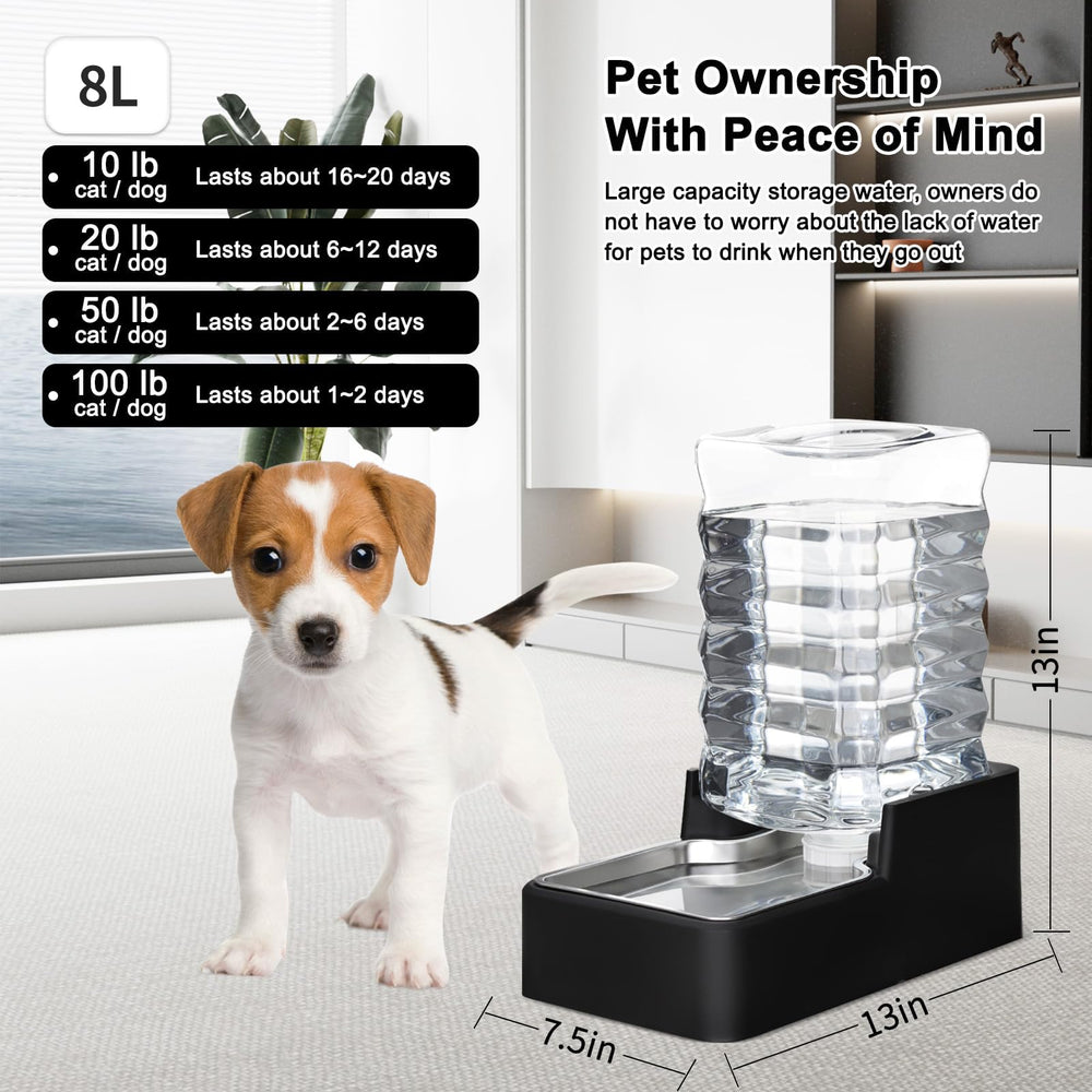 RIZZARI stainless-steel bowl highlights rust resistance and pet-friendly dining.