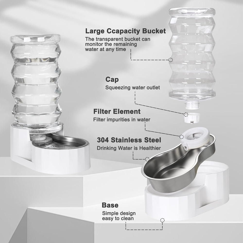 RIZZARI stainless steel pet waterer bowl design
