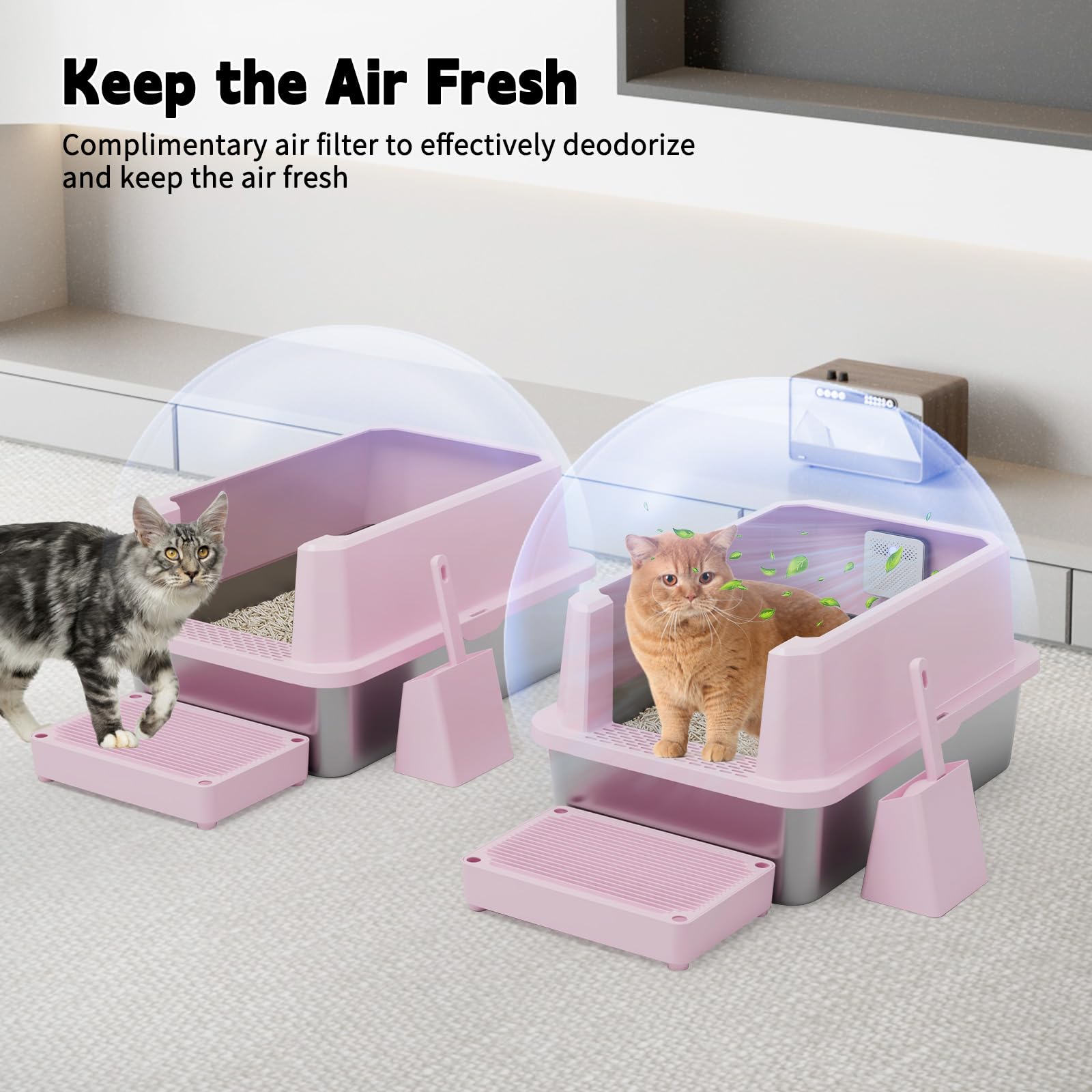 RIZZARI rust-proof 304 stainless steel tray resists odors and stains