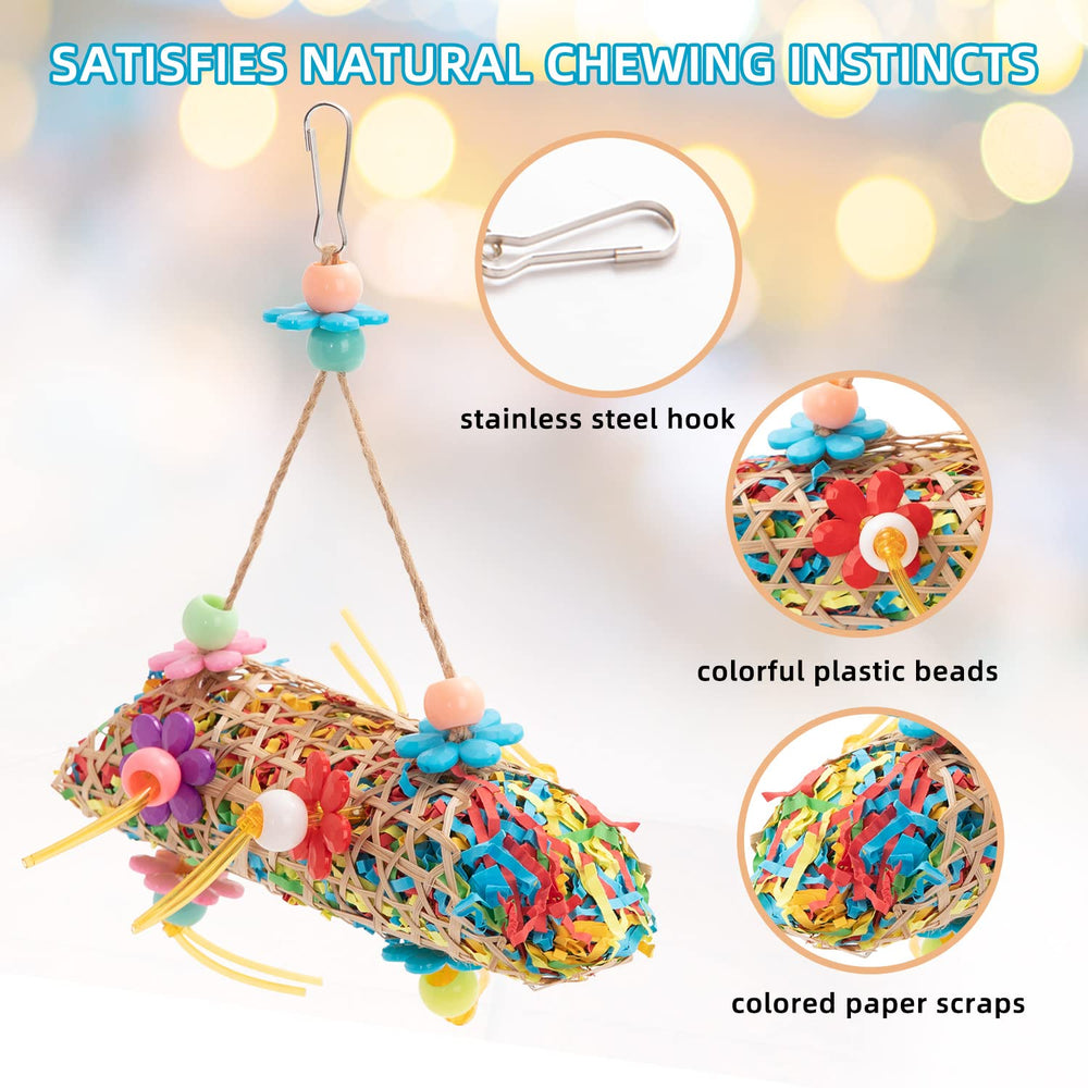 RLRICH durable bird toy set offers engaging activities that reduce boredom.