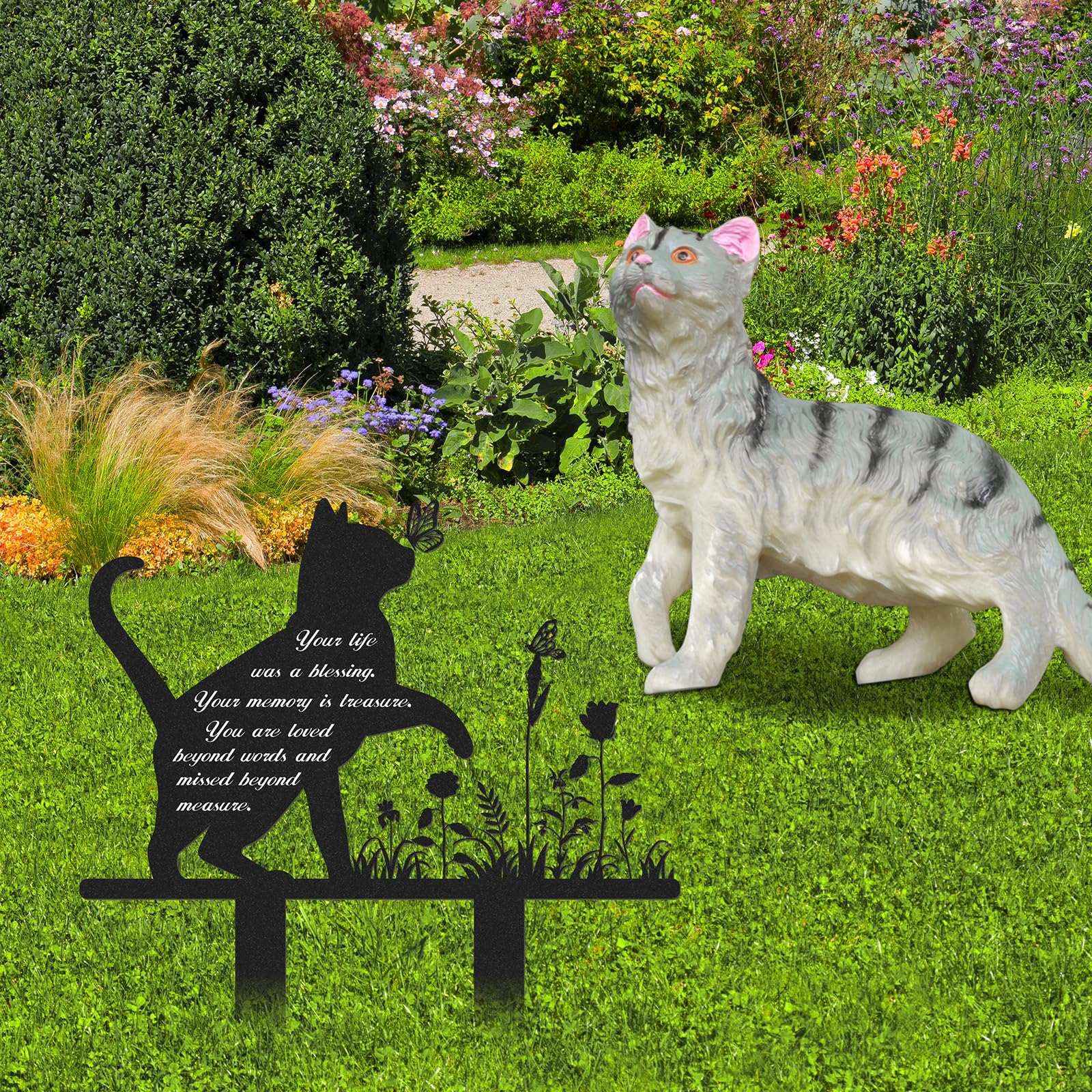 Rngmsi memorial plaque measures 13-4x12 inches for gardens, lawns, and courtyards.