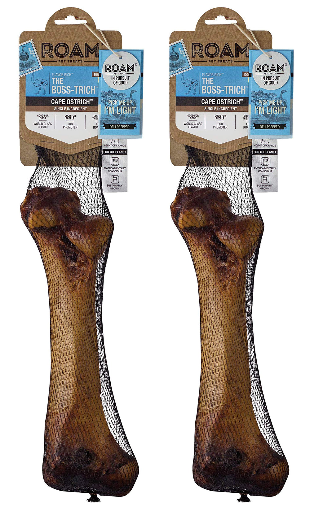 ROAM Ostrich bone dog chew for medium to large dogs