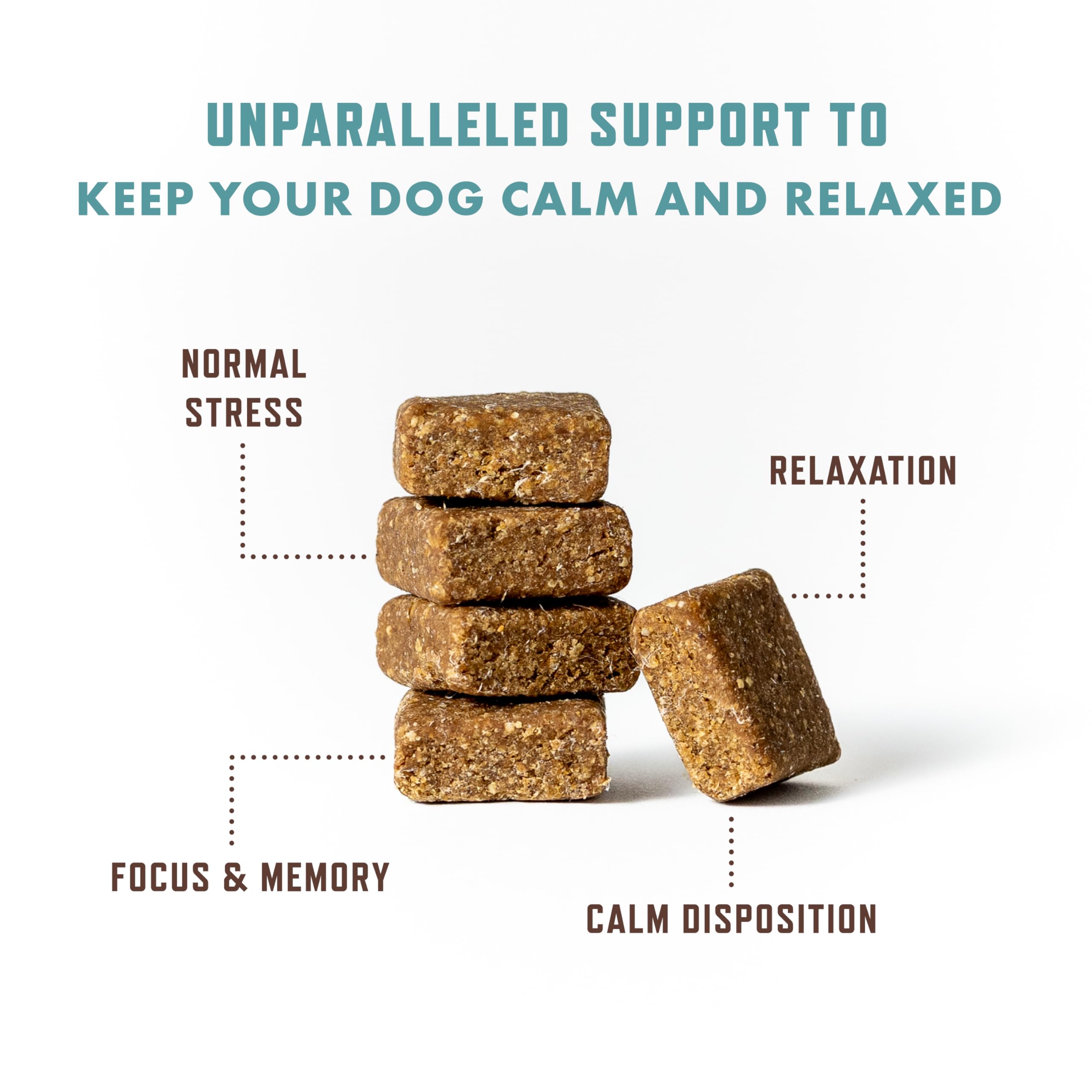 Rocco and Roxie Calming Chews ingredients highlight ashwagandha and GABA for calm support