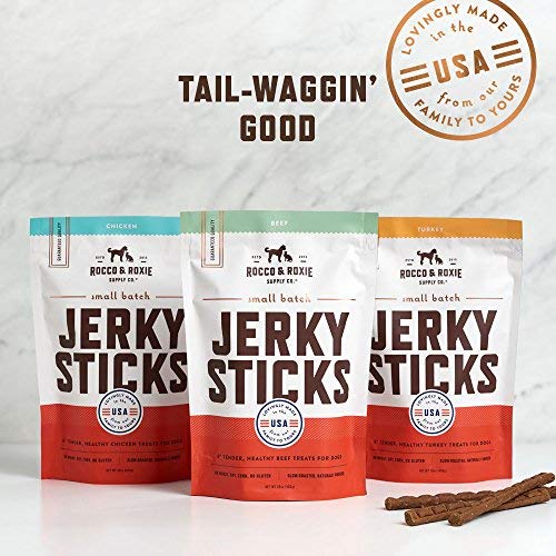 Rocco & Roxie jerky compact, pocket-size treat for training.