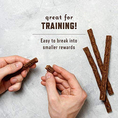 Rocco & Roxie jerky training snacks motivate dogs during sessions.