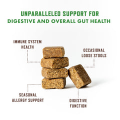 Rocco & Roxie Probiotics prebiotic microbuild visual for digestion support