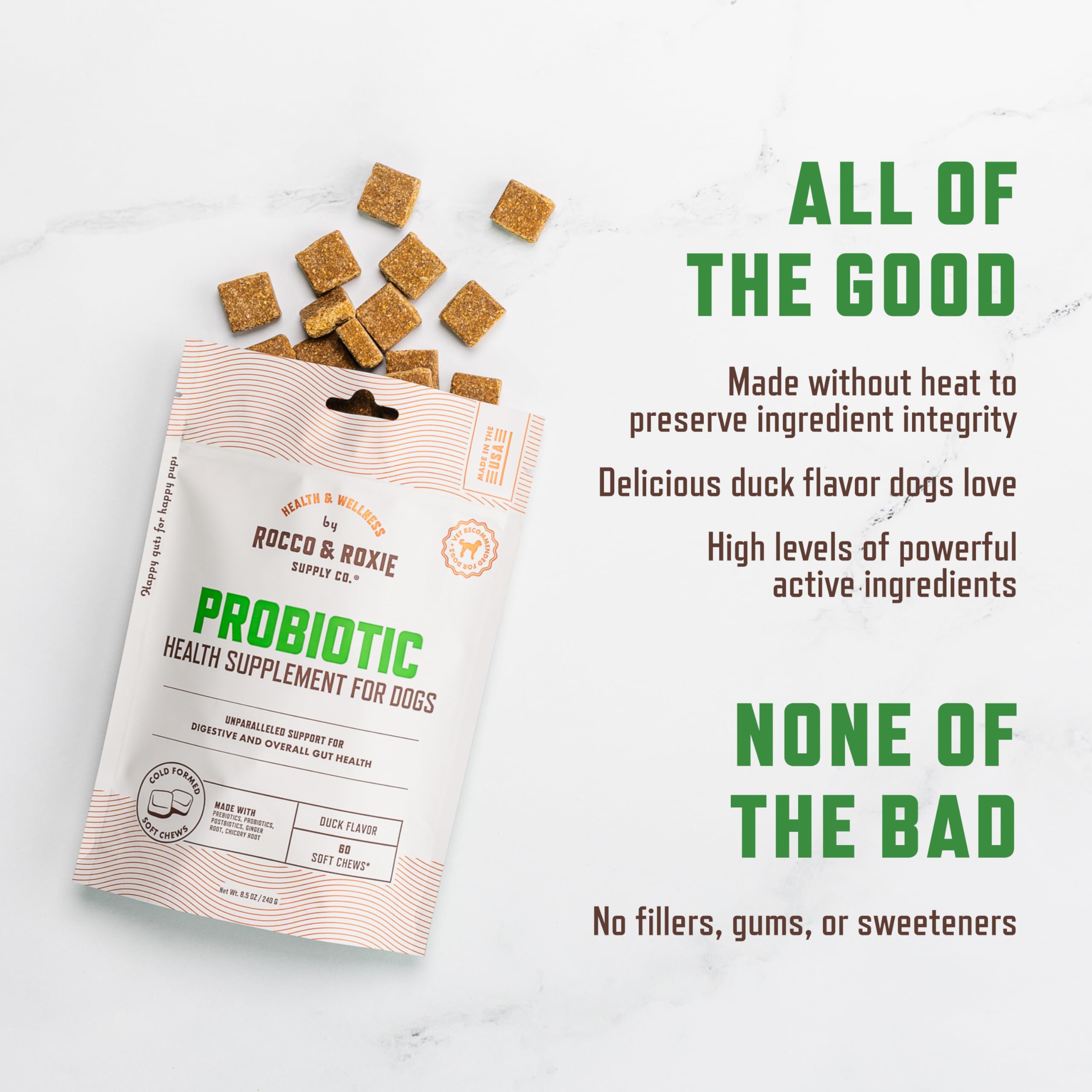 Rocco & Roxie Probiotics Tynagen postbiotic visual for immune support