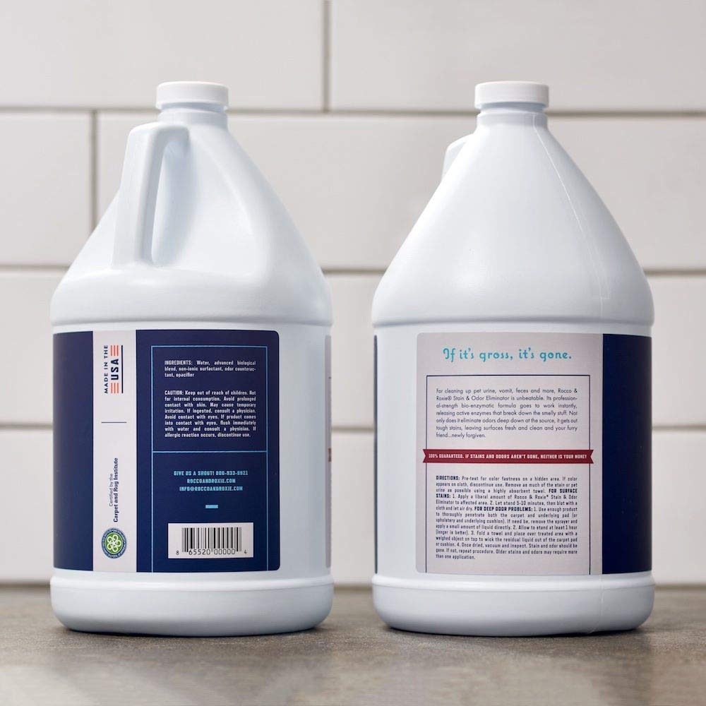 Rocco & Roxie vomit and spill cleanup action ready.