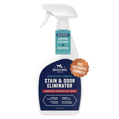 Rocco & Roxie Stain & Odor Eliminator bottle pour for easy application
