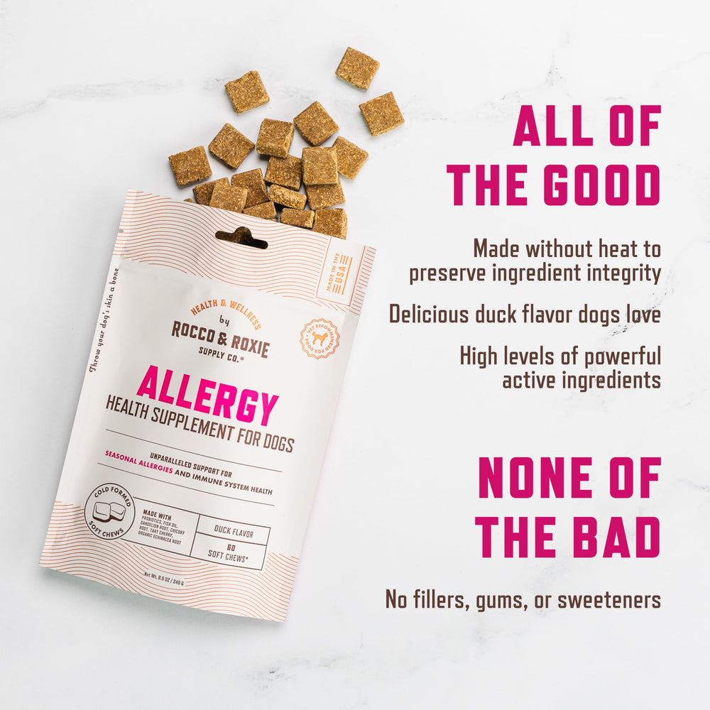 Rocco & Roxie vet-recommended daily formula for seasonal allergies