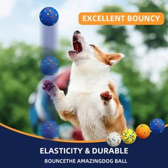 Rocfish bright color dog balls enhance visibility for outdoor fetch.