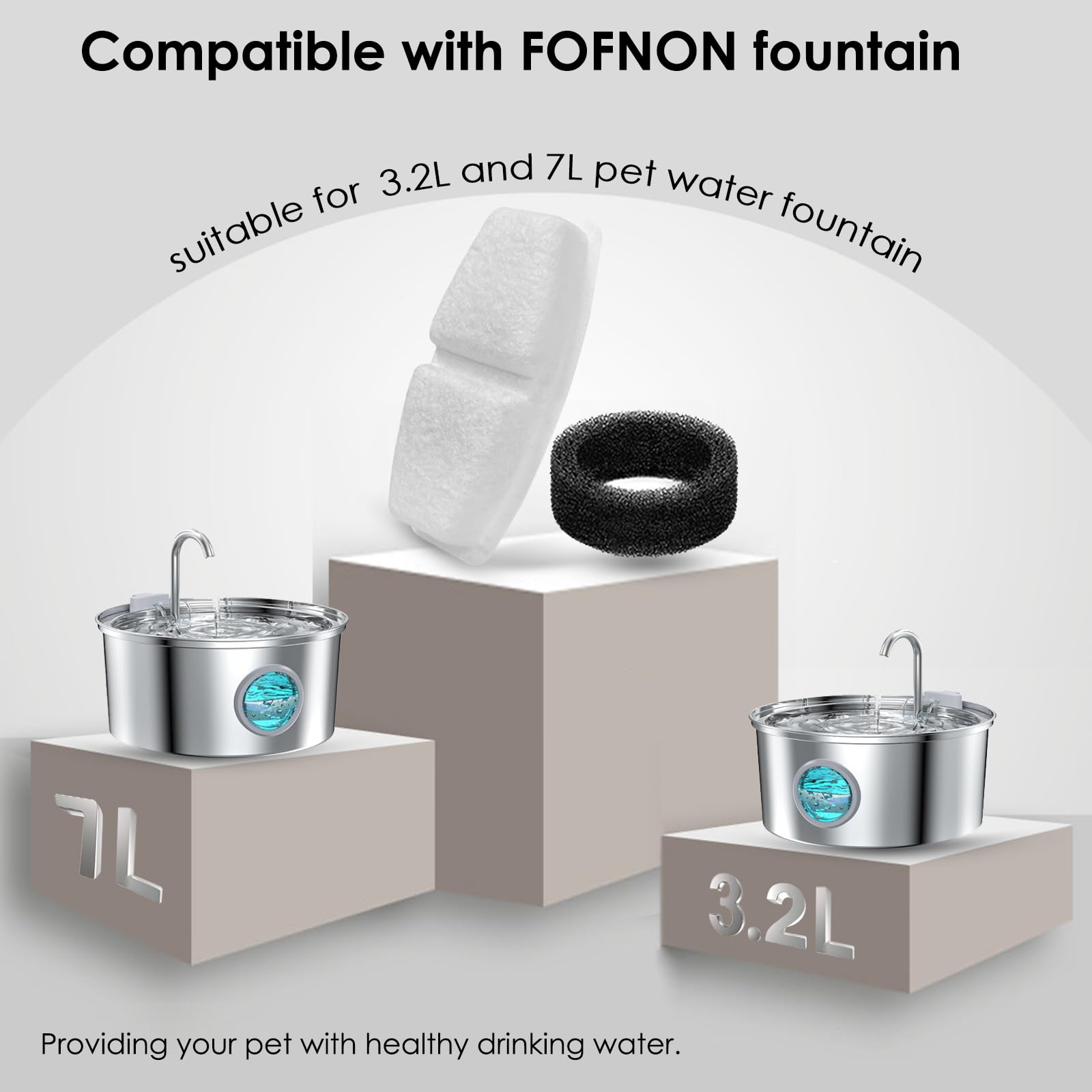 Rock Beard cat fountain filters pack maintains reliable filtration during daily use.