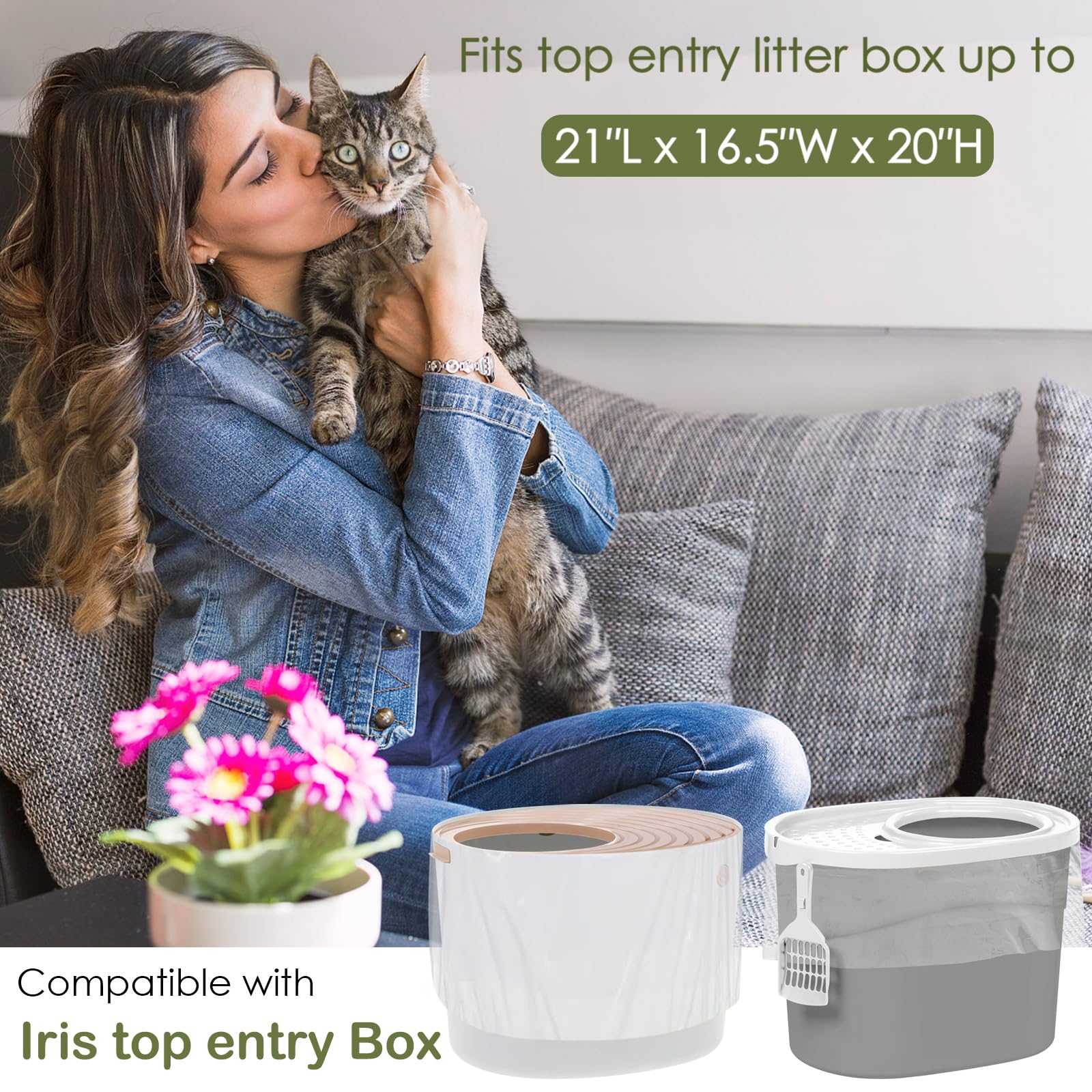 Rock Beard odor-control potential with liners that help reduce litter box smells.