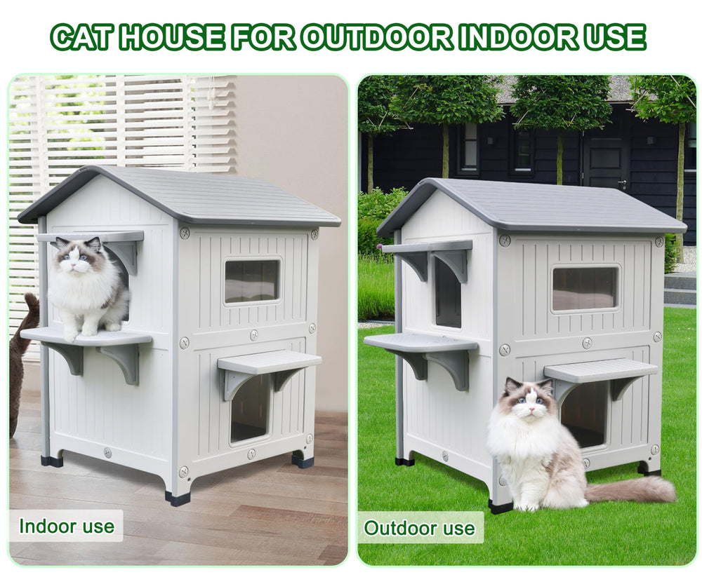 Rockever cat shelter elevated design improves airflow and outdoor resilience.