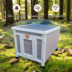 Rockever Outdoor Cat House foot covers protect the base from humidity