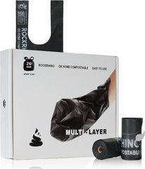 RockRhino ultra thick dog poop bag roll ready for easy dispensing on walks