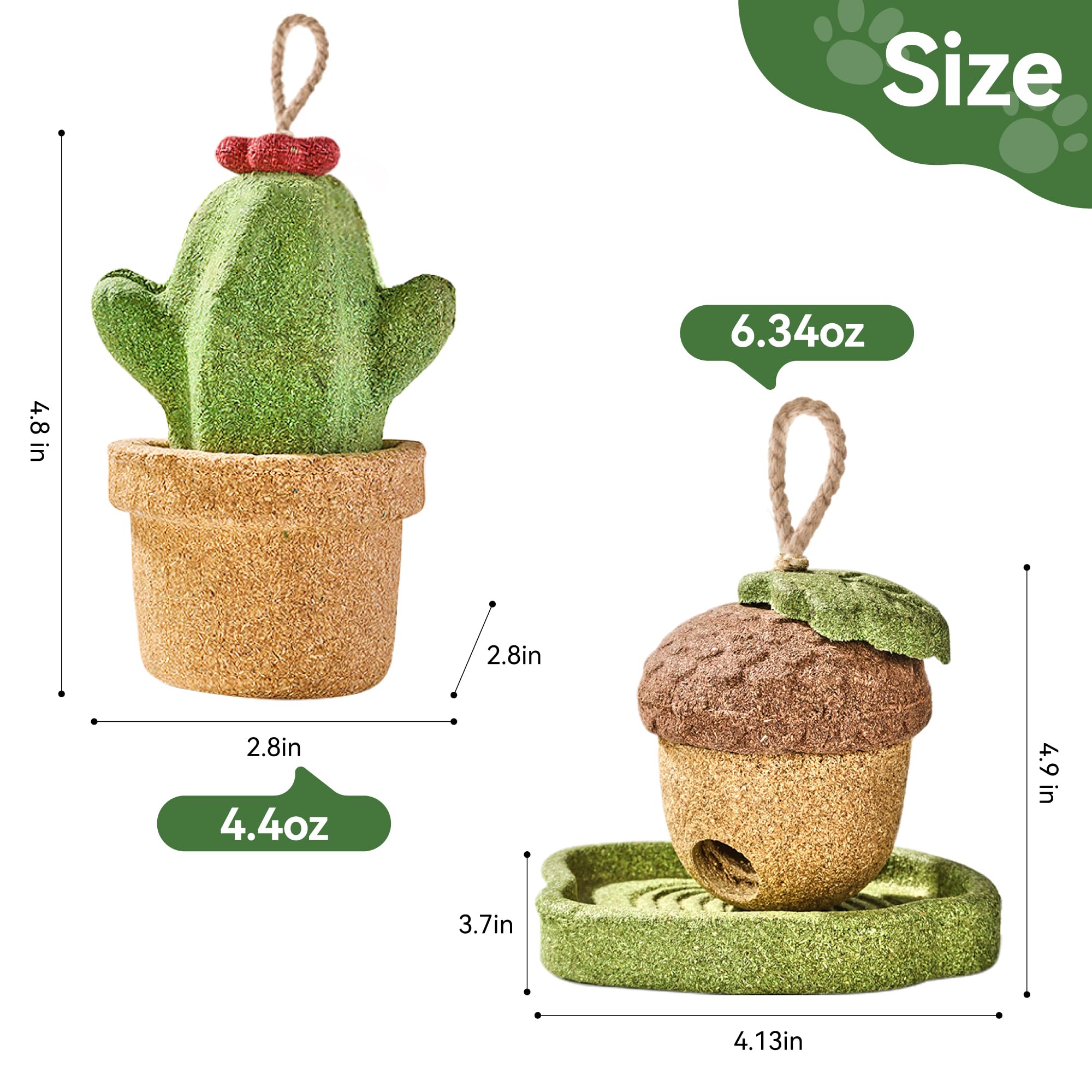 Rodizoo guinea pig chew toy cactus shape promotes gnawing and pet fun.