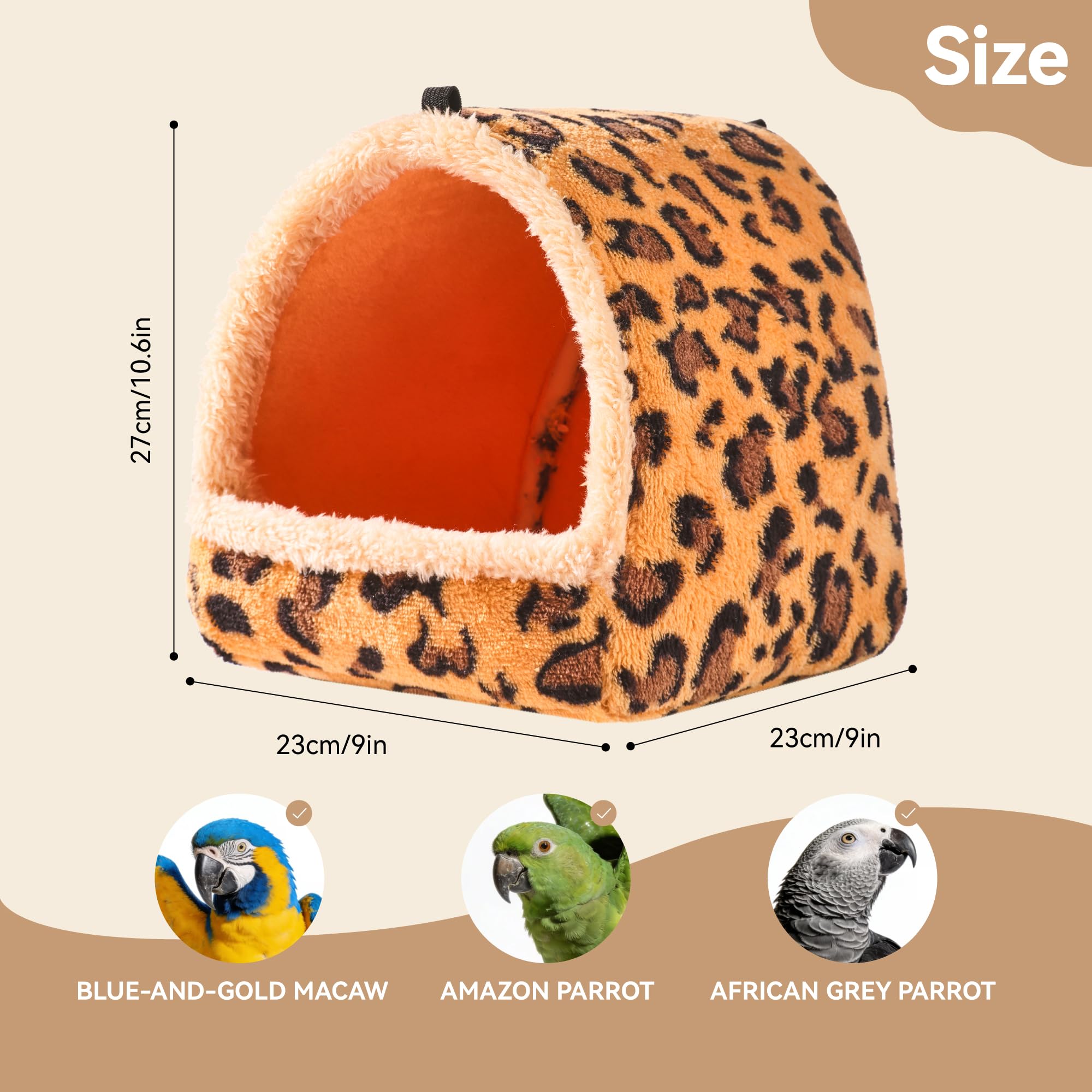 Rodizoo large winter-warm bird nest house interior view; plush warmth for chilly days.