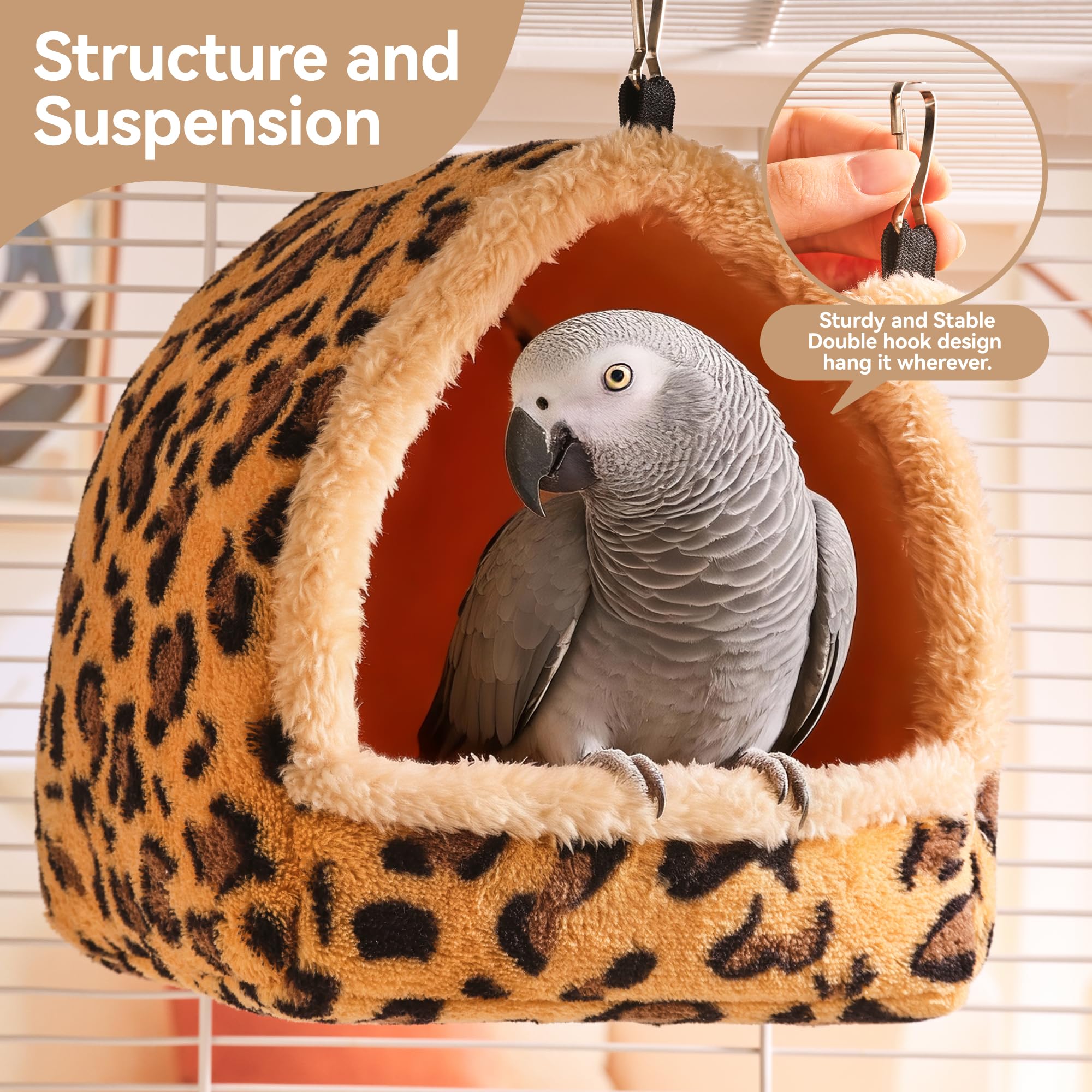 Rodizoo parrot hideaway shelter; private space for relaxed downtime.