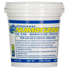 Rod's Numotizine poultice front label, USA-made and ready for farm use