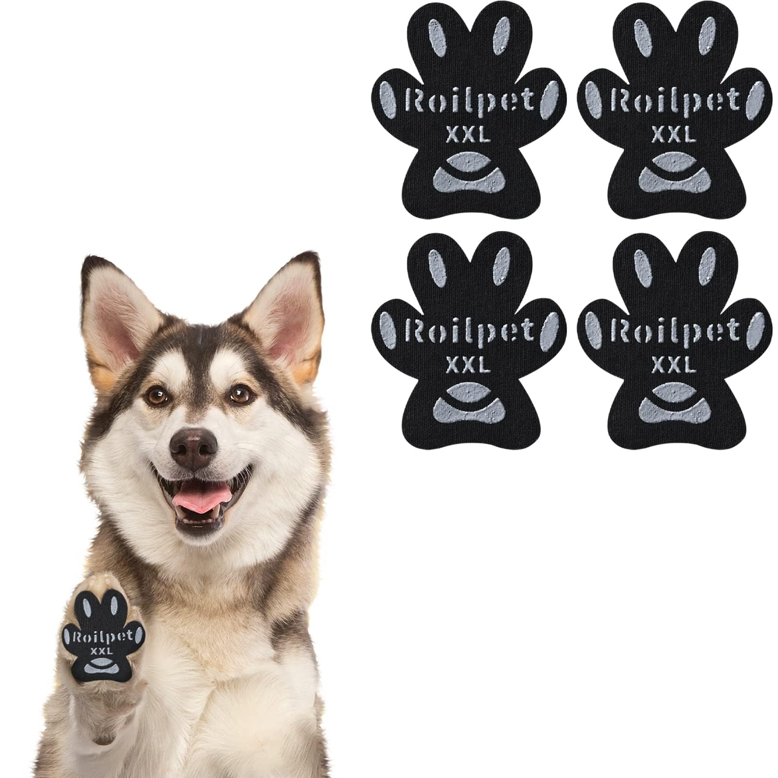 Roilpet paw protector anti-slip pad for traction on slick floors.