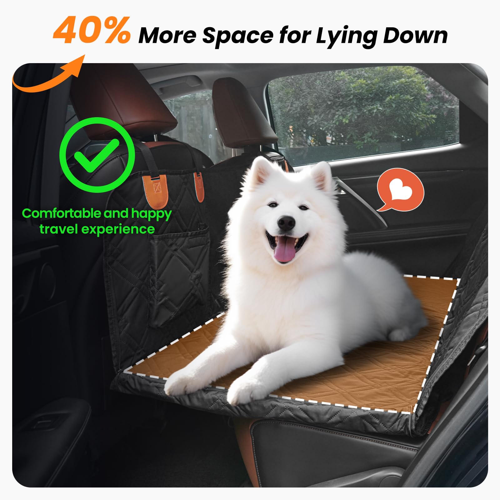 Roilpet hard bottom cover 52x62 protects seats during trips