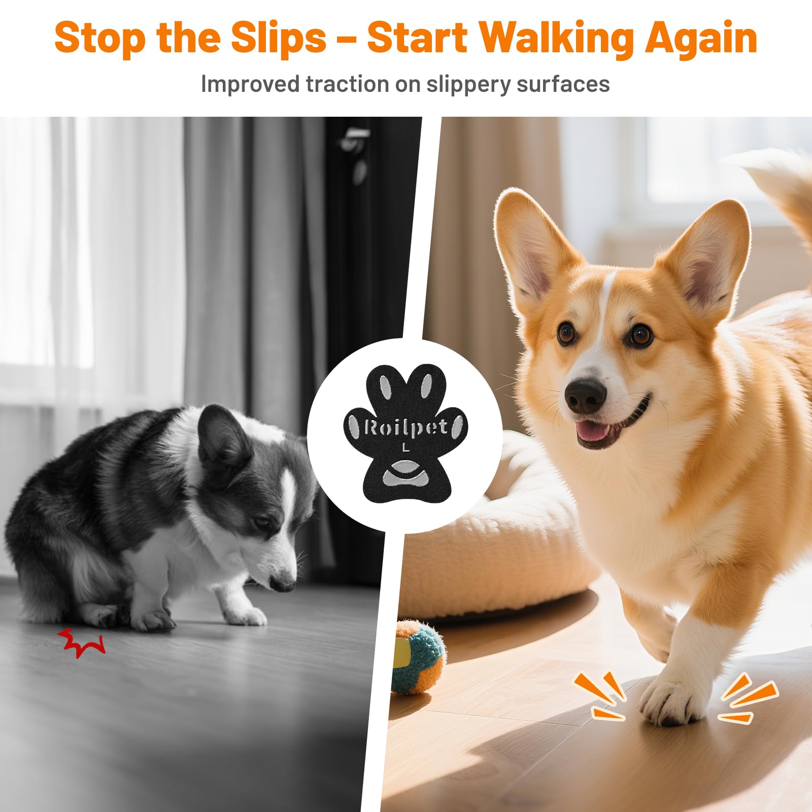 Roilpet Hypoallergenic Adhesive Safety highlights skin friendly, breathable adhesion