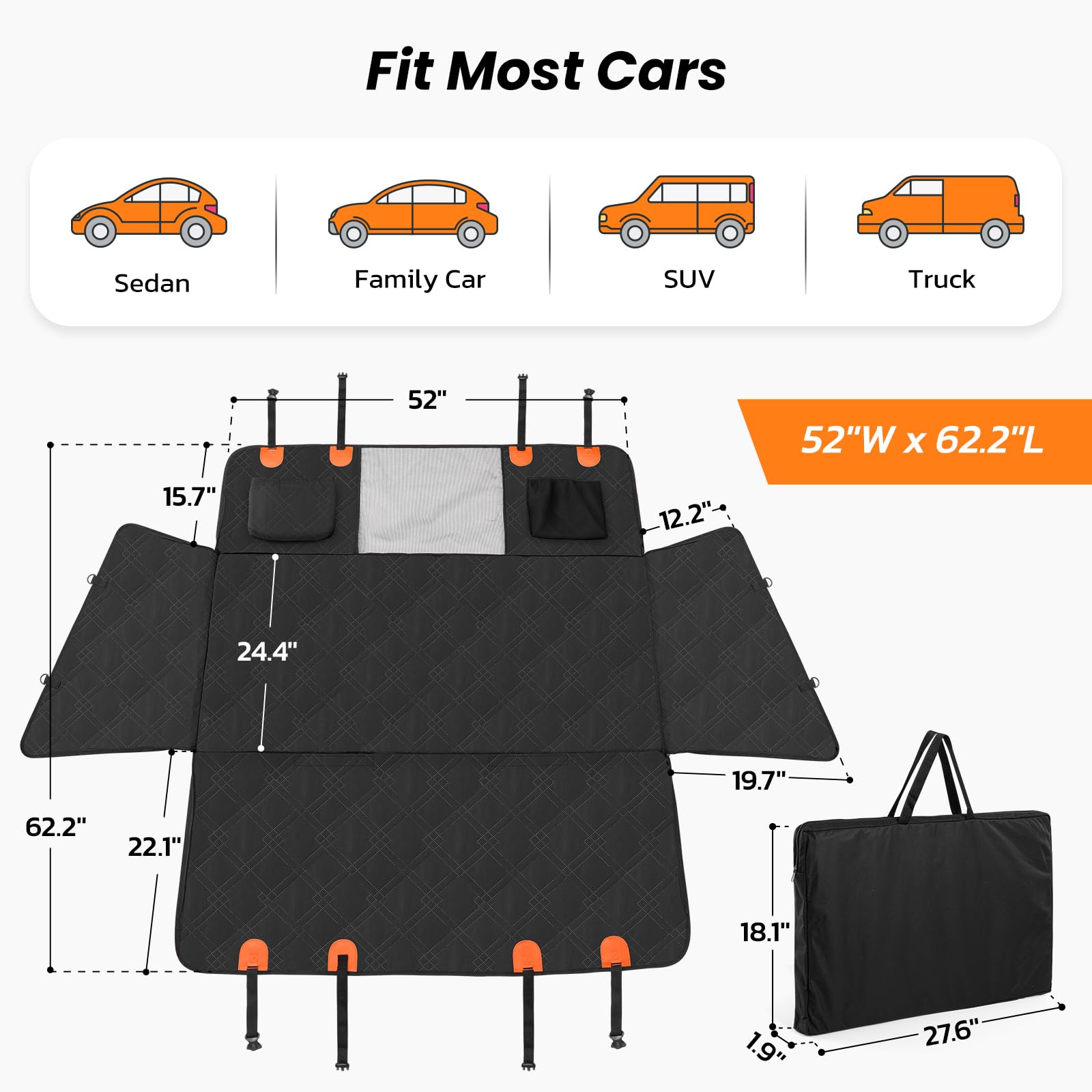 Roilpet non-slip backing keeps the cover in place
